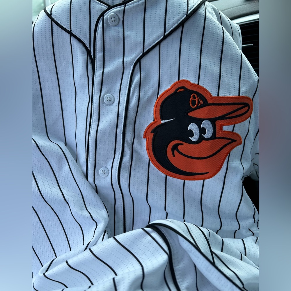 Dynasty jersey size large white, Baltimore Orioles White Pinstripe Baseball